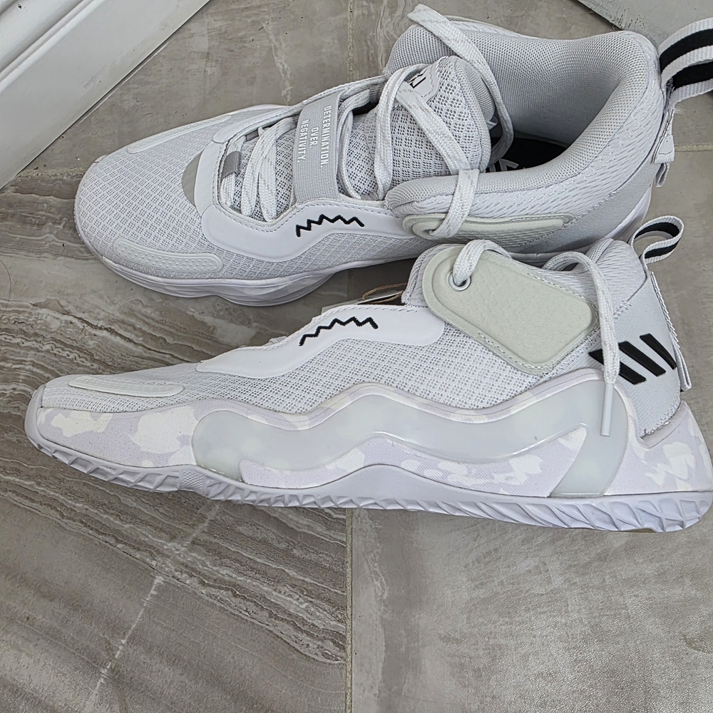 Adidas White and Black Sneakers with Chunky Silhouette - Picture 3 of 12
